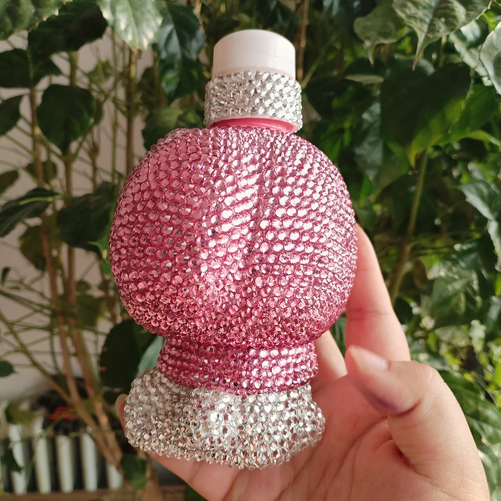Handmade Shiny Rhinestones Press Bottle Cartoon Lotion Bottle Bathroom Hand Sanitizer Storage Bottle Home Decor