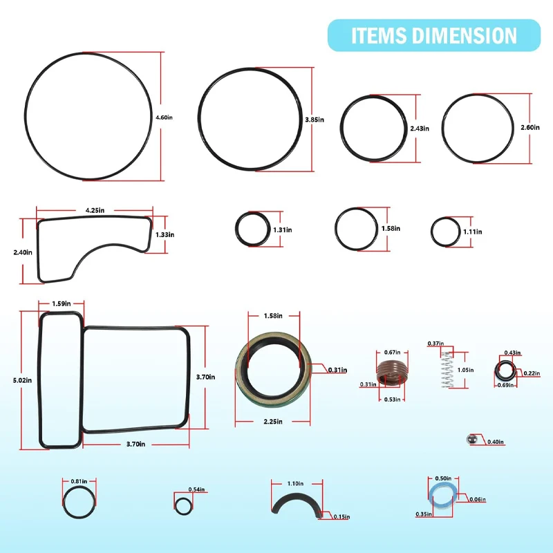 Kit de sello superior para Mercruiser Bravo I II y III Reemplazar 26-16709A2 y 18-2643