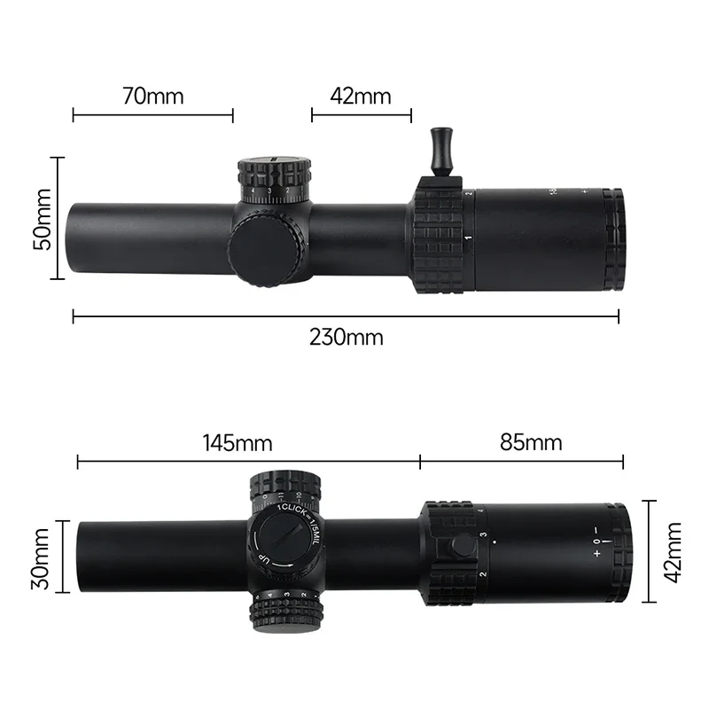 Imagem -02 - Verde Rifle Âmbito Óptica Iluminação Ajustável Turret Bloqueio Âmbito Sistema Caça Tático Airsoft Tiro Vistas 15x24ir Vermelho e