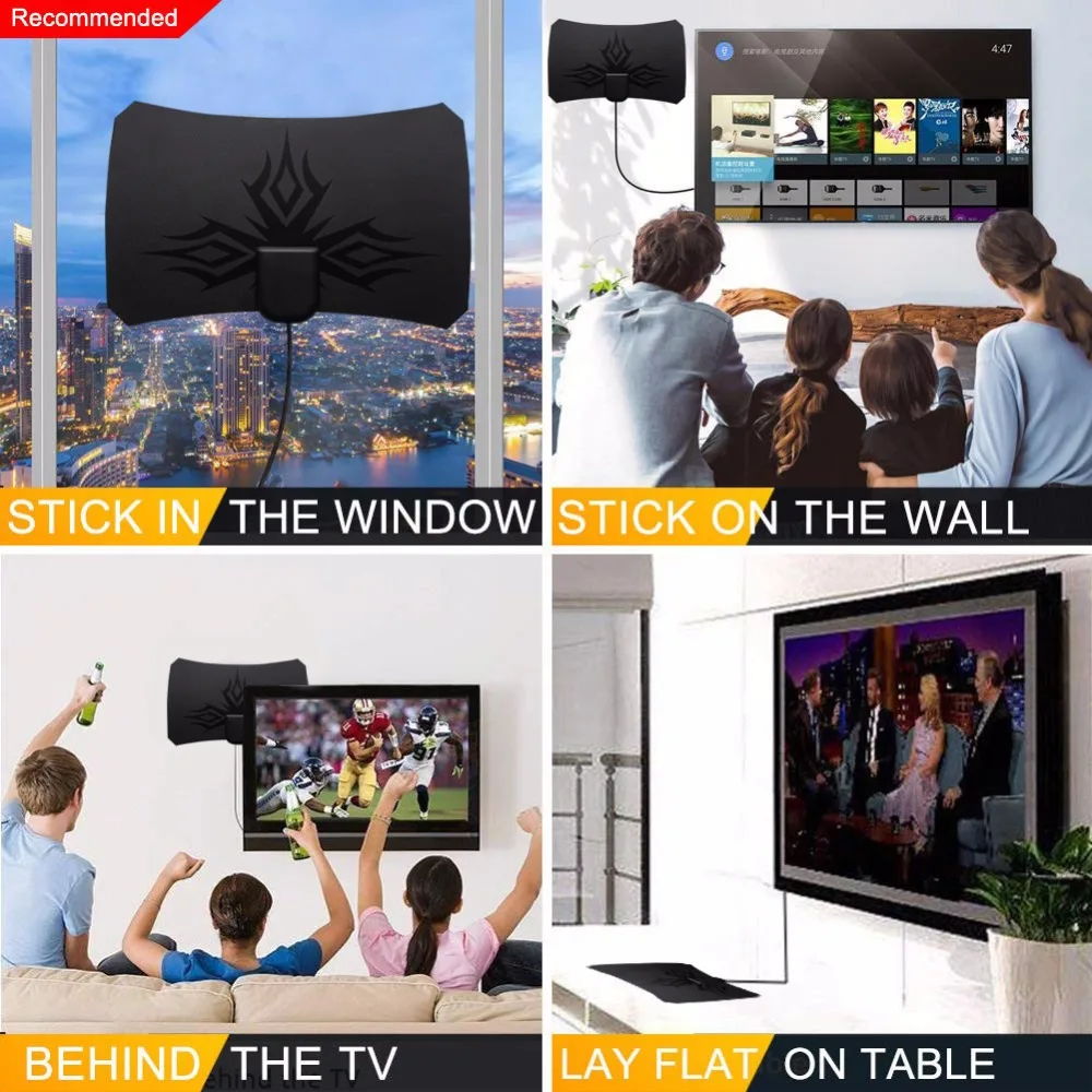 2025 ATSC 4K 1080P HDTV Antenna DVB T2 Flame Design Digital TV Antenna Enhanced Signal Reception - view 4