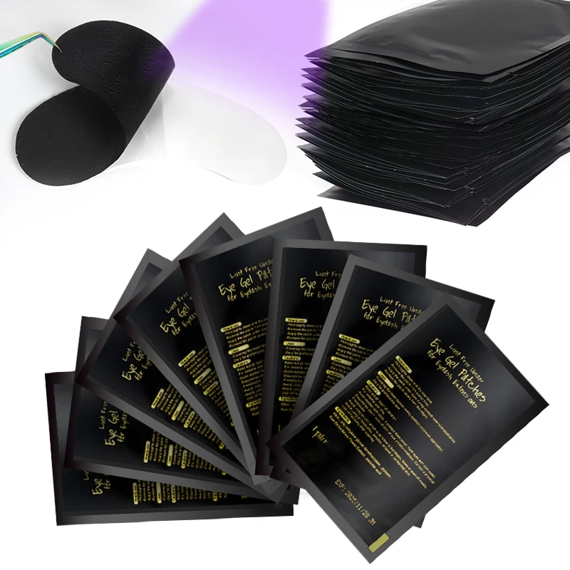 50 pairs of black eye patches ultra-thin isolation eye patches special under eye patches for eyelash extension supplies