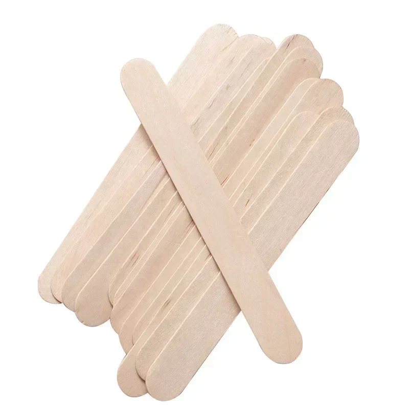 100pcs Disposable Wooden Waxing Stick Wax Bean Wiping Wax Tool Disposable Hair Removal Beauty Body Beauty Tool Uñas Nail Charms