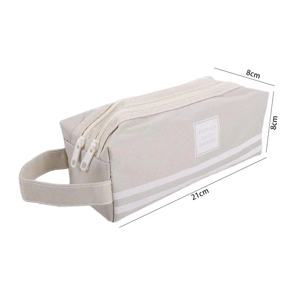 Student Handbag Storage bag High Capacity Candy color Big Pen Case Double layer Pen Bag Pencil Case