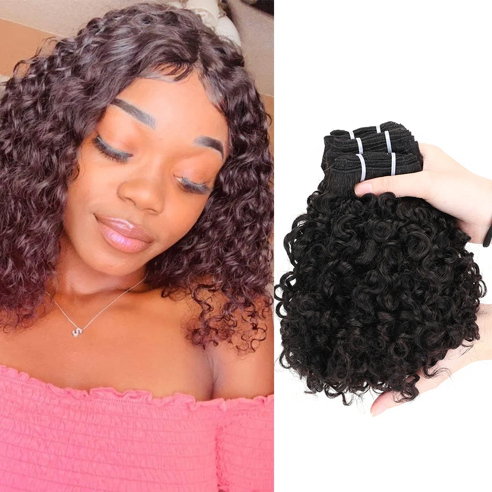 

Malaysia Small Spirals Curly Bundles with Closure Pixie Curly Human Hair 4x4 Lace Closure Kinky Curl Weave Remy Hair Bundles