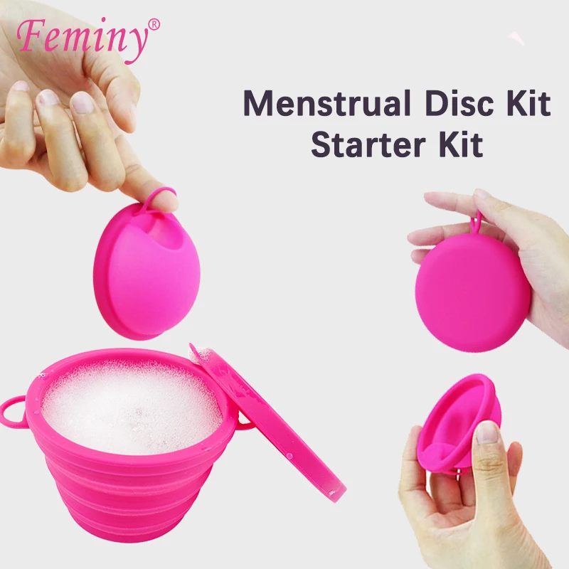 

Disc Sterilization Kit No Metals or Toxins 100% Silicone - Best Disc Starter Kit Foldable Disc Container