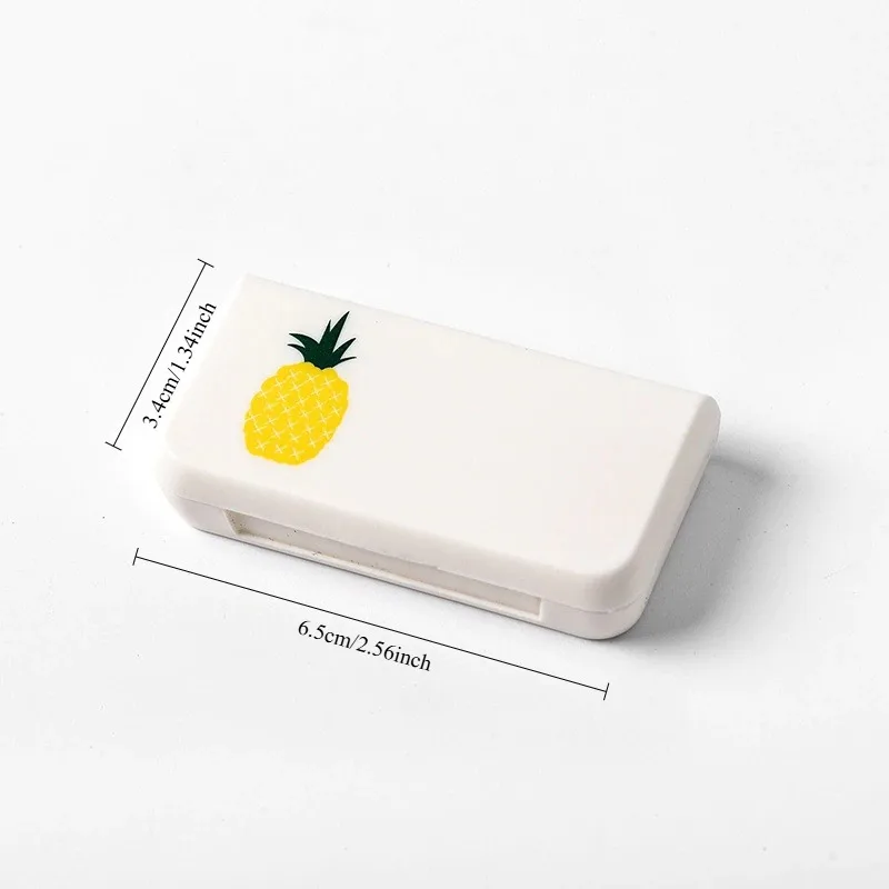 2pcs 3 Grids Mini Pill Case Plastic Travel Medicine Box Cute Small Tablet Pill Storage Organizer Holder Container Dispenser Case