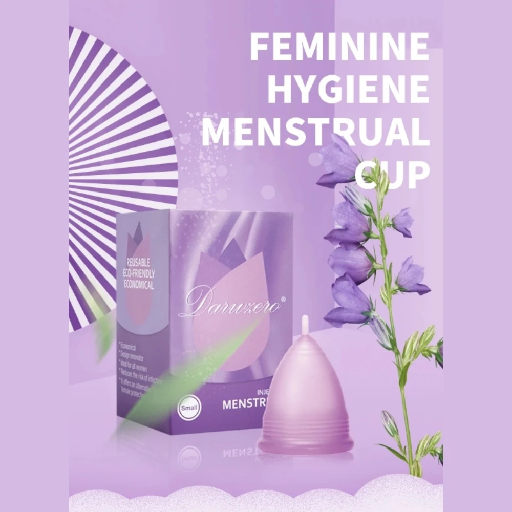 Menstrual Cups with Easy Removal Tampon and Pad Alternative Medical Silicone Feminine Hygiene Cup For Lady Period Menstrual