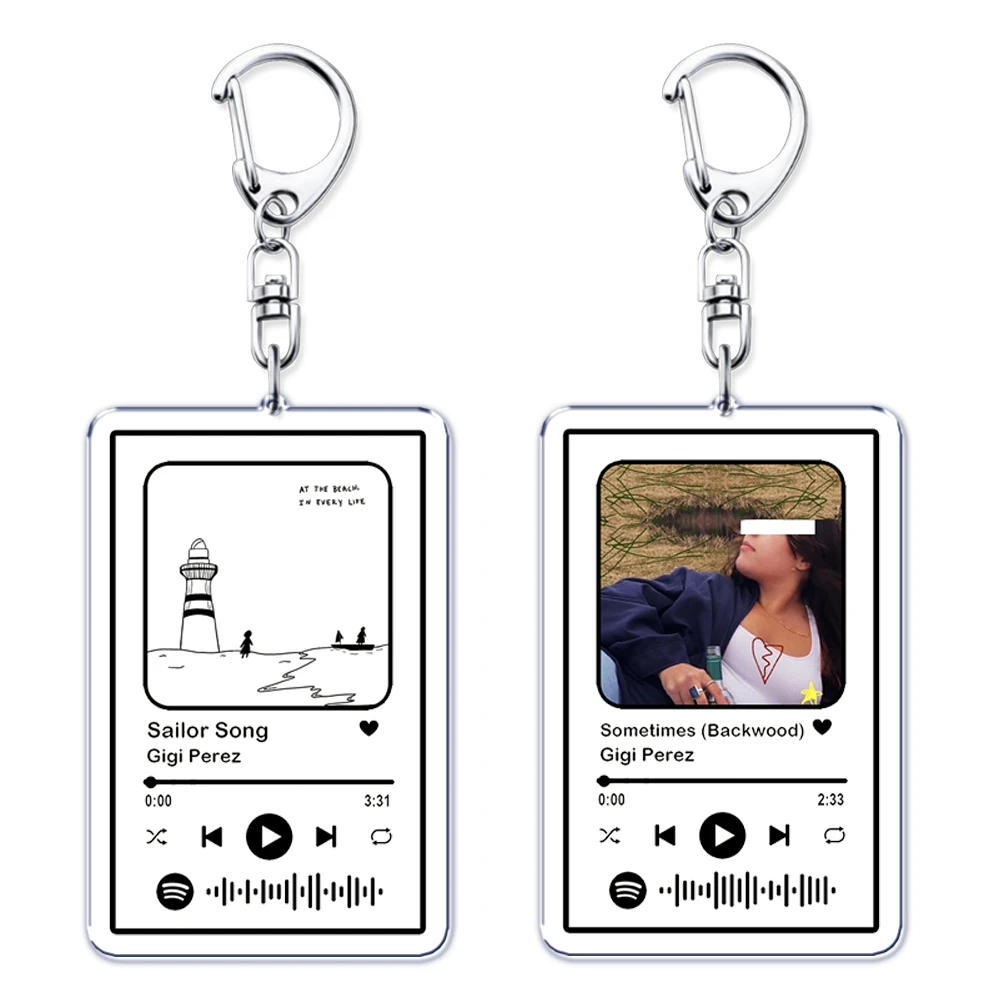 Trendy Singer Keychains for Women Accessories Bag Please Be Rude Sometimes Sailor Song Music Album Code Keying Jewelry Fans Gift