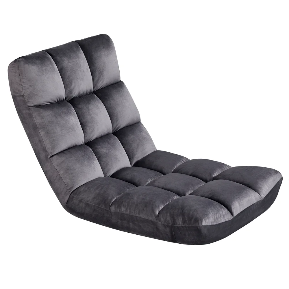 Floor Sofa Chair with 14 Adjustable Positions, Gray