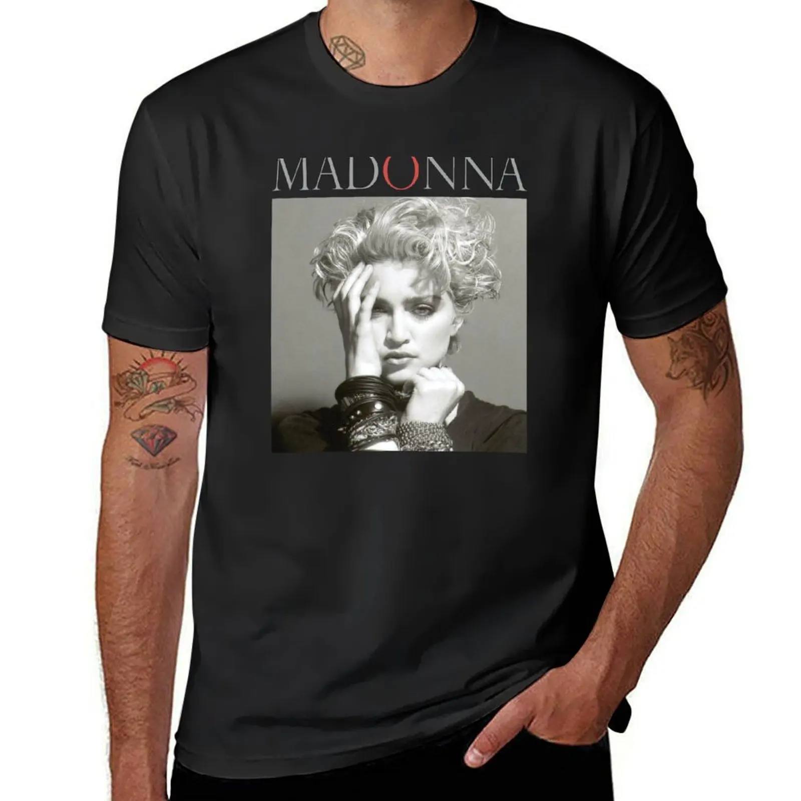 

Vintage Madonna Queen T-Shirt boys animal print shirts graphic tees Men's cotton t-shirt