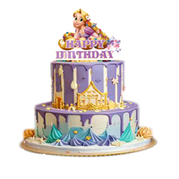1pcs/lot Tangled Rapunzel Cartoon Theme Decoration Cake Card Topper Kids Girls Birthday Party Supplies Baby Shower Cupcake Picks