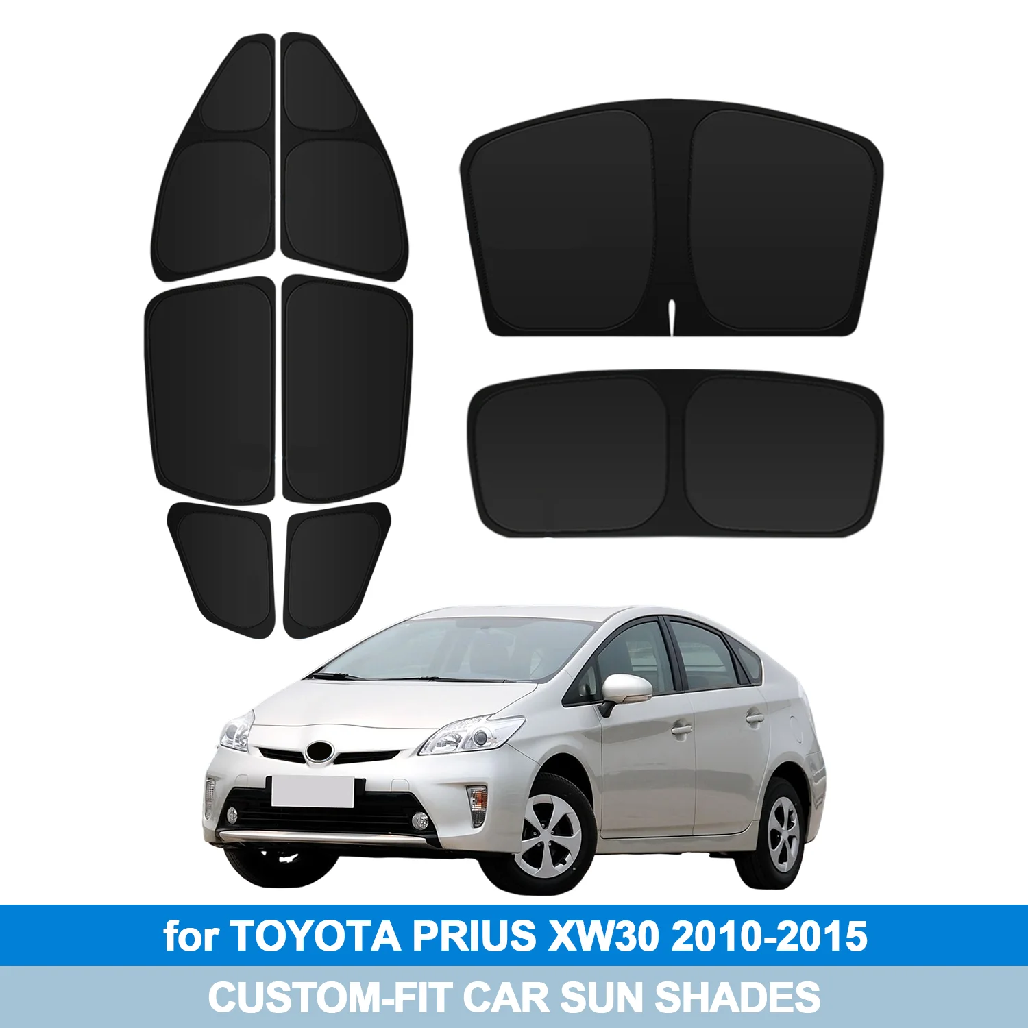 

For TOYOTA PRIUS XW30 2010-2015 Windshield Sun Shade Side Window Shades Cover Sun Visor Shield Privacy Protection