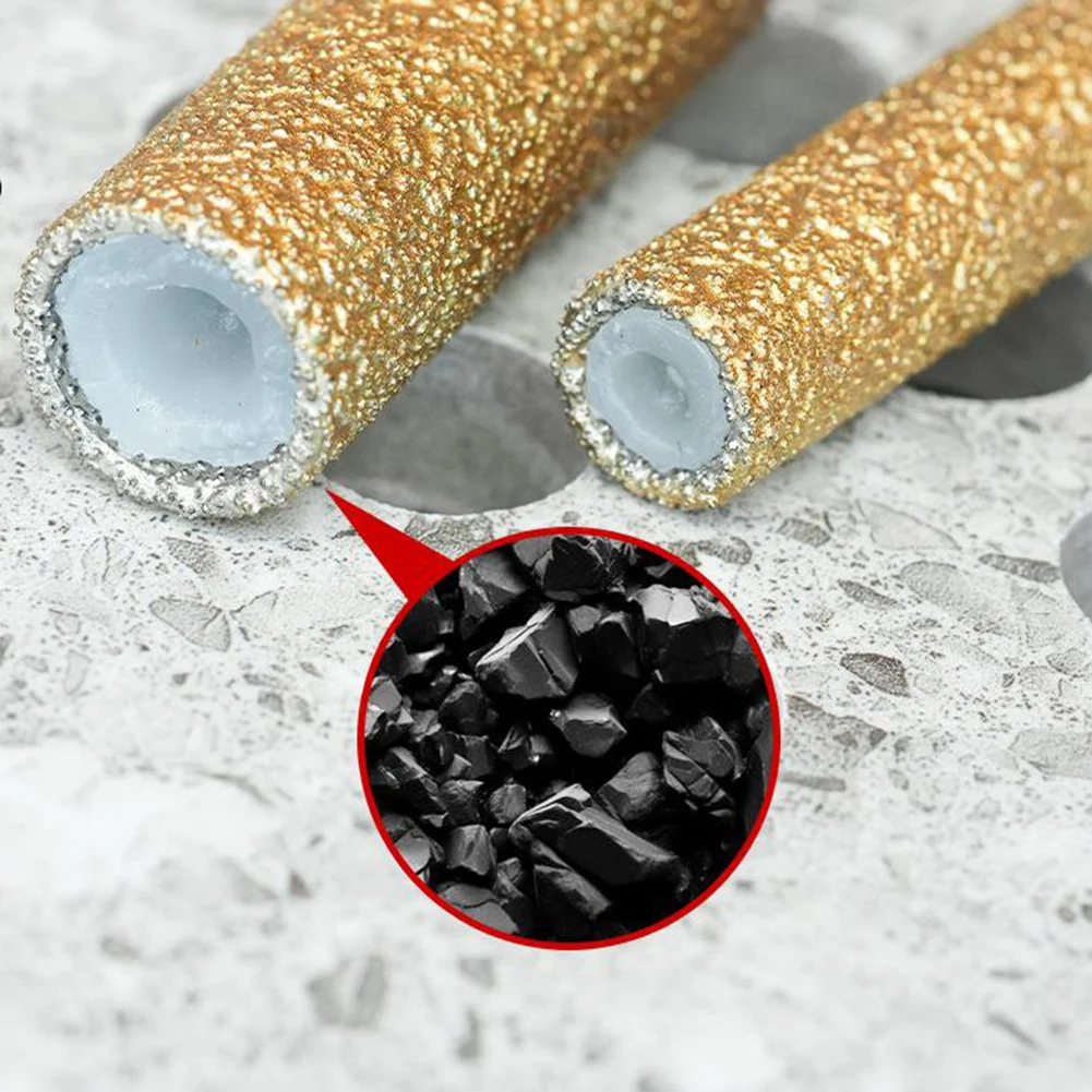 2/3/4/5 pçs broca de diamante haste hexagonal soldada broca de telha seca 6-14mm copo viu buraco abridor ferramentas elétricas acessórios