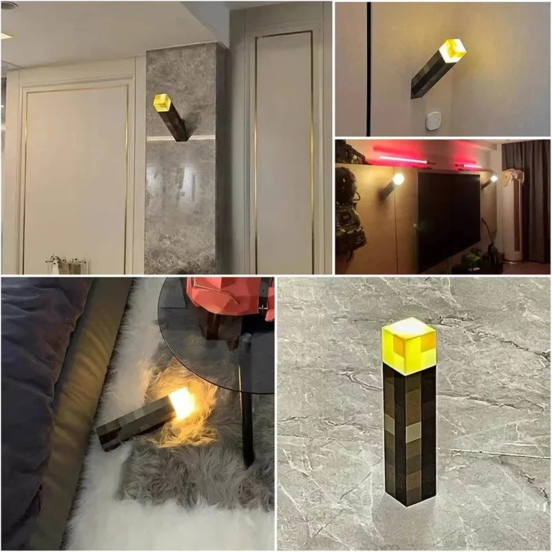 4 Color Brownstone Flashlight USB Rechargeable Night Light Adjustable Lamp with Buckle 11inch Children Gift Bedroom Decor Light image 6