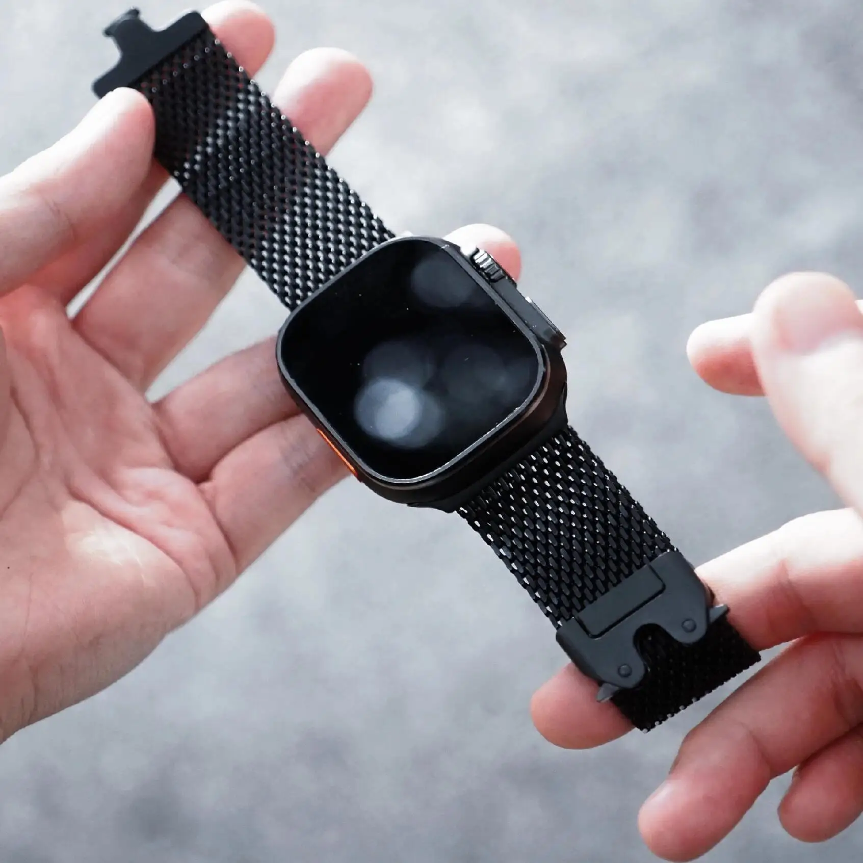 Titanfarbenes offizielles 1:1 Milanese-Armband für Apple Watch Ultra 3 Band 49 mm 46 mm 42 mm Armband Correa iWatch 11/SE 3 40 mm 44 mm – Detail 6