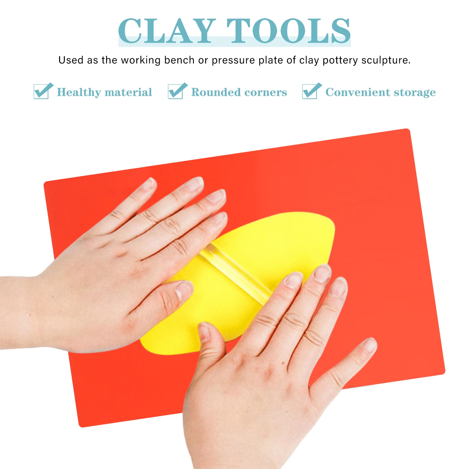 

4pcs Colorful Plasticine Clay Making Board Kid Handmade Base Pad Smooth Surface Table Protection For Boys Girls