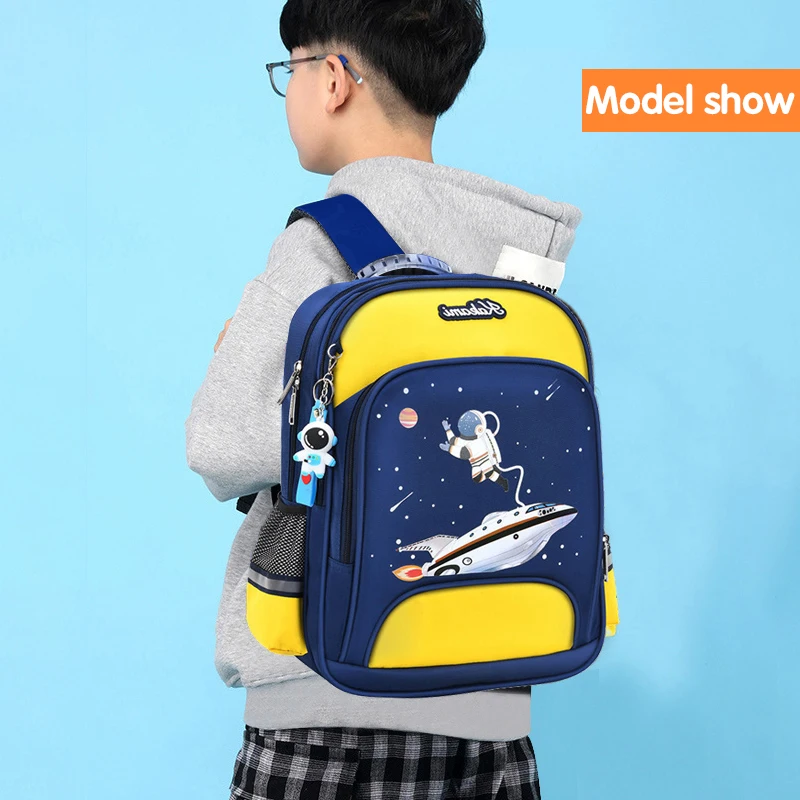 Escola primária mochila grande capacidade júnior alta meninos saco dos desenhos animados crianças mochila espaço mochila reflexivo à prova