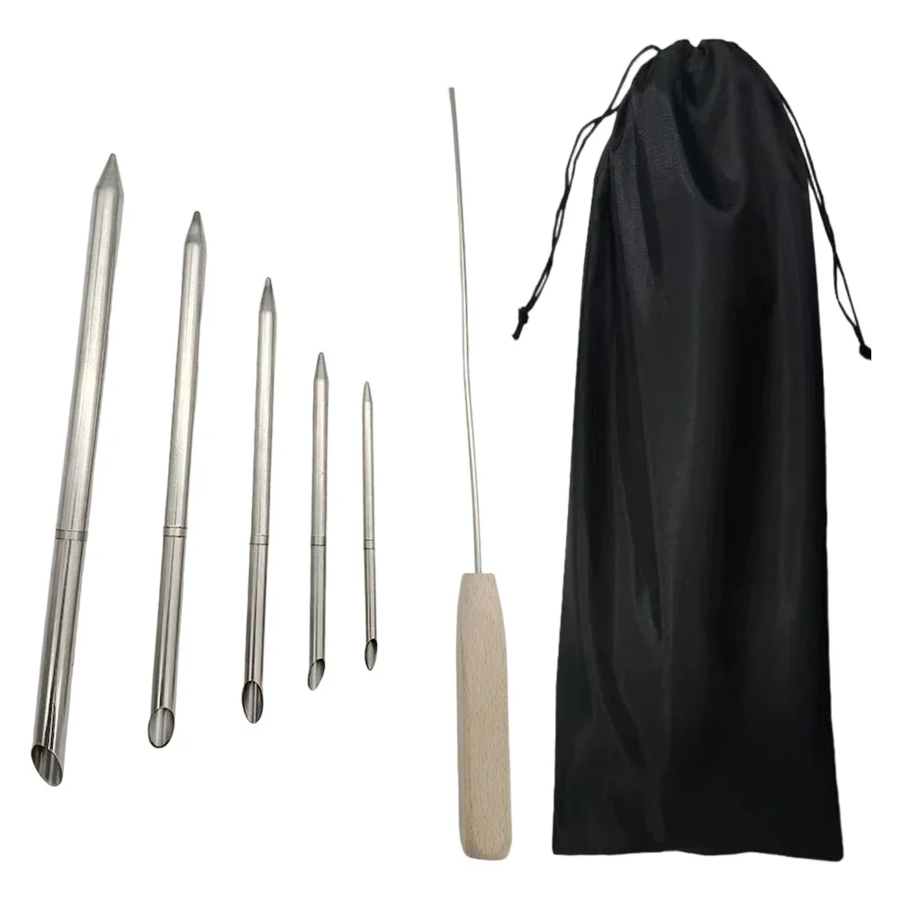 

6pcs Rope Splicing Tool Kit Paracords Lacing Needle Braiding Tool 5 Size For Fid Joint Rope Joint Push Rod Water Sports Boating