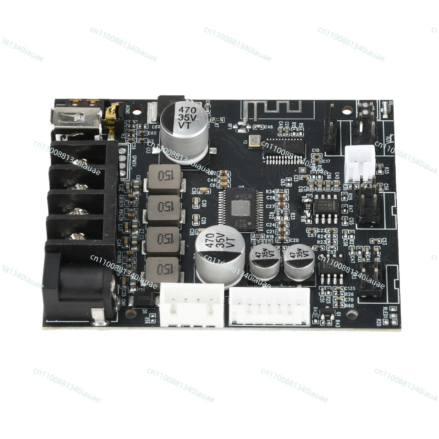 All-in-one Bluetooth Power Amplifier Board Module 502T Lead Microphone Stereo TPA3116D2 Dual Channel 50WX2