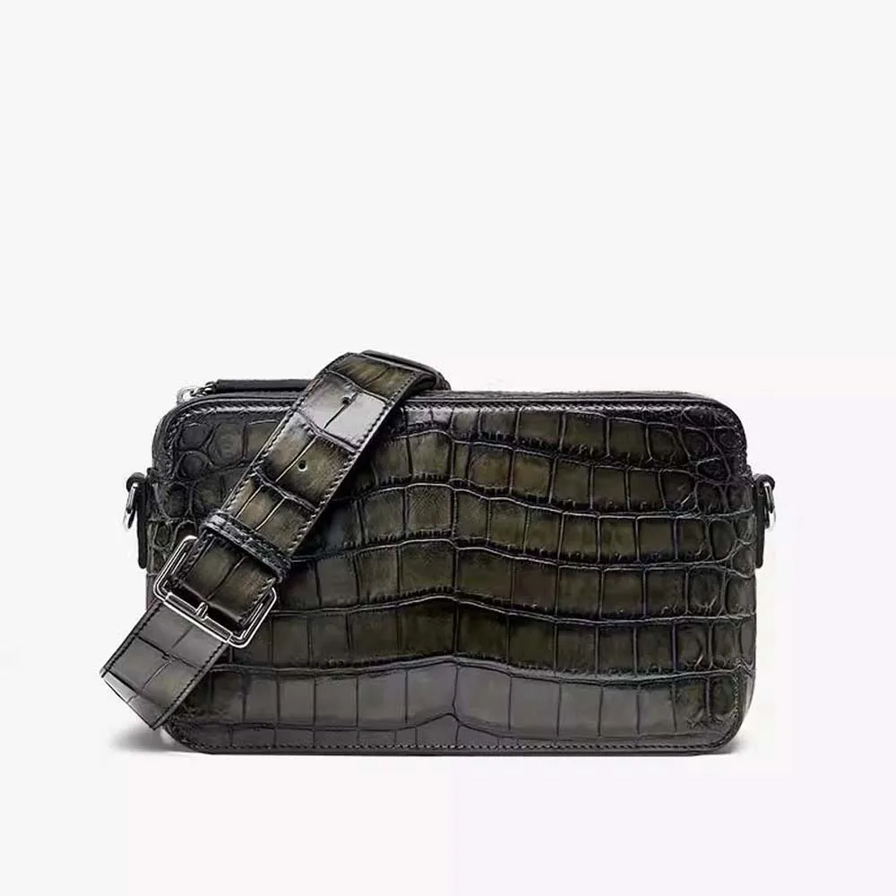 gete crocodile men's bag 2024 new men's crossbody bag casual cross shoulder bag wrist bag