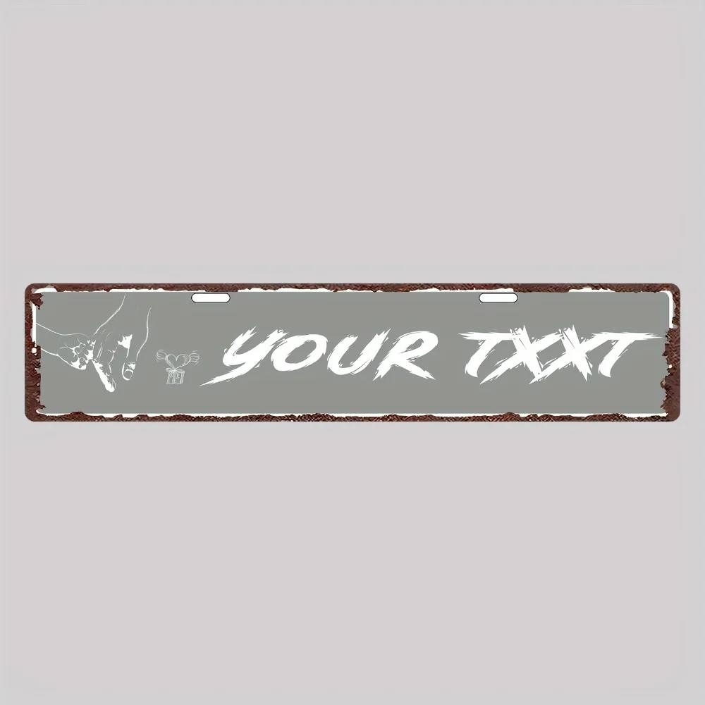 1 plaque métallique personnalisée et innovante pour bar, club ou rue, avec texte sur mesure, thème affection familiale, pour décoration murale uniquement