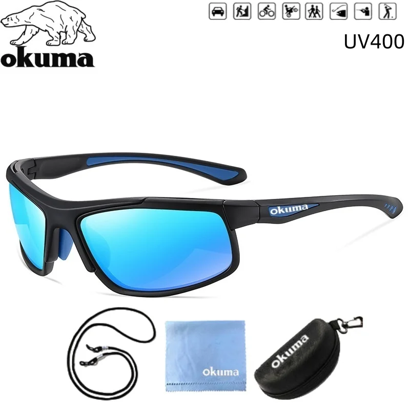 Oukuma Sports Sunglasses UV400 protection, suitable for golf, fishing, cycling, camping polarized outdoor sunglasses, unis