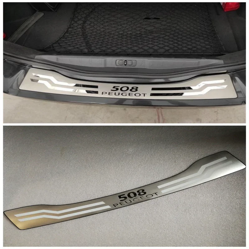 For Peugeot 508 Rearguard Special for Modification Trunk Threshold Strip Decorative 2011 2012 2013 2014 2015-2017 Accessories