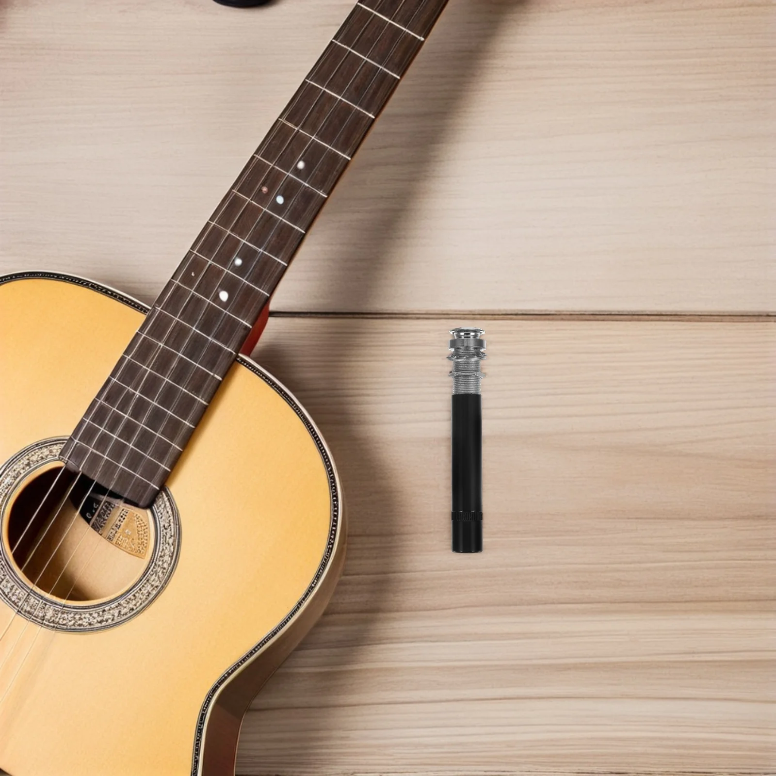 

Guitar Endpin Jack Metal Stereo Output Plug Threaded Socket Easy Installation for Electric Acoustic Bass Guitar Output