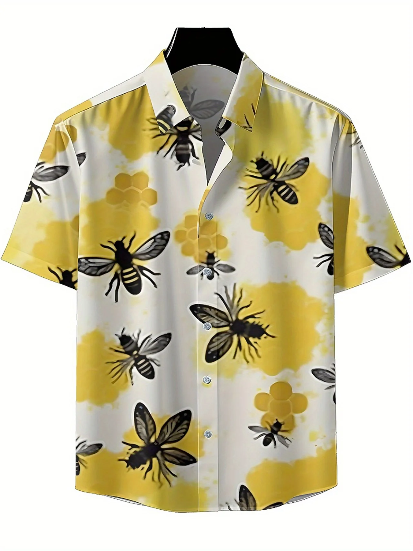 Camisas hawaianas de talla grande para hombreEstadas y hivespattern, camisetas casuales de verano, adecuadas para exteriores y fiestas, ropa de calle