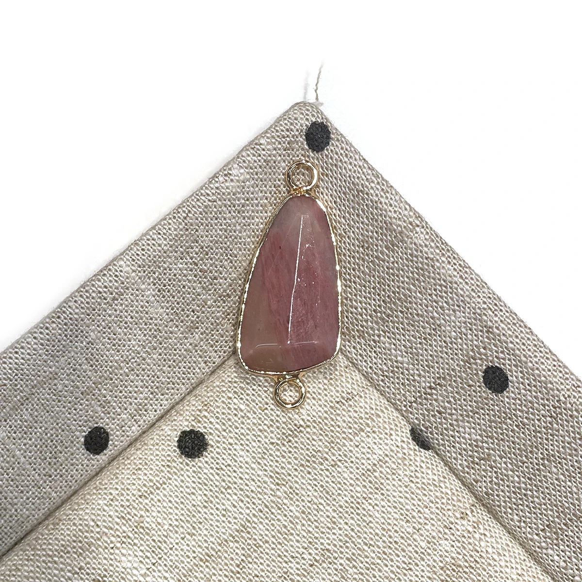 2 Stücke Unregelmäßiger Trapezförmiger Verbinder aus Naturstein, Facettierter Verbinder für Schmuckherstellung, DIY-Halsketten, Armbänder, Ketten-Zubehör – Detail 2