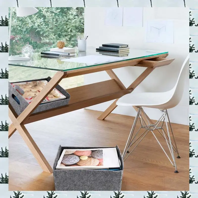 

ABLG 8 шт. войлочная корзина/контейнер для хранения с ручками, складное и удобное решение для хранения