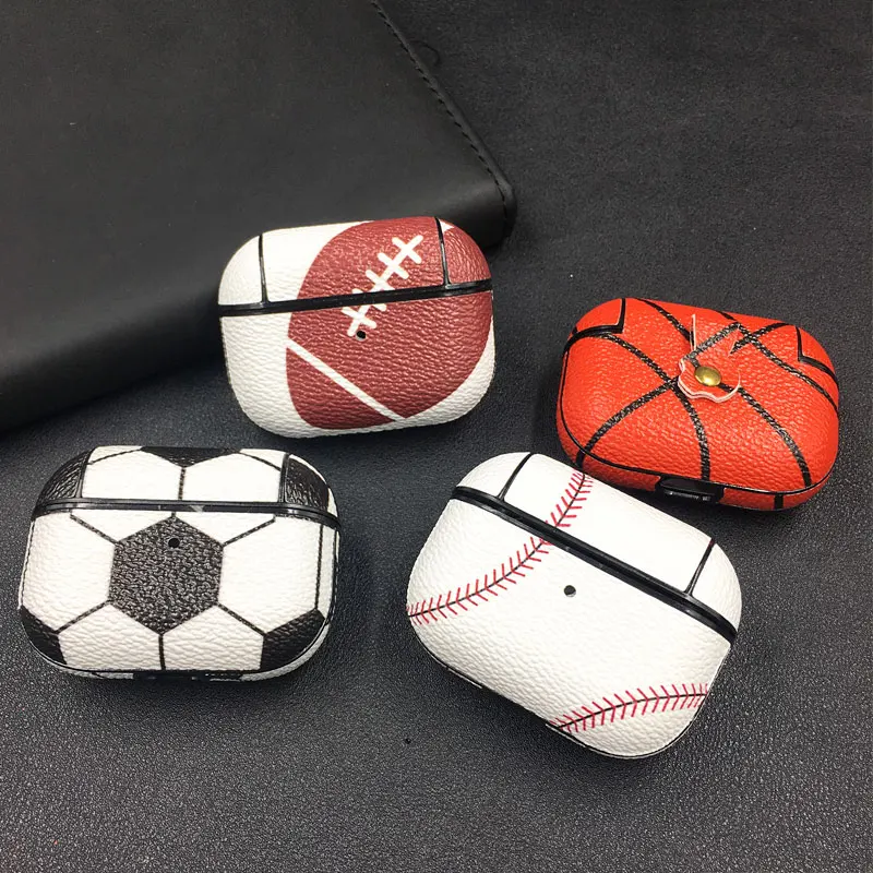 Unique Basketball Baseball Pattern Earphone Case For Airpods Pro 2 2022 Shockproof Protective Hard Case For Air pods 1 2 3 Cover