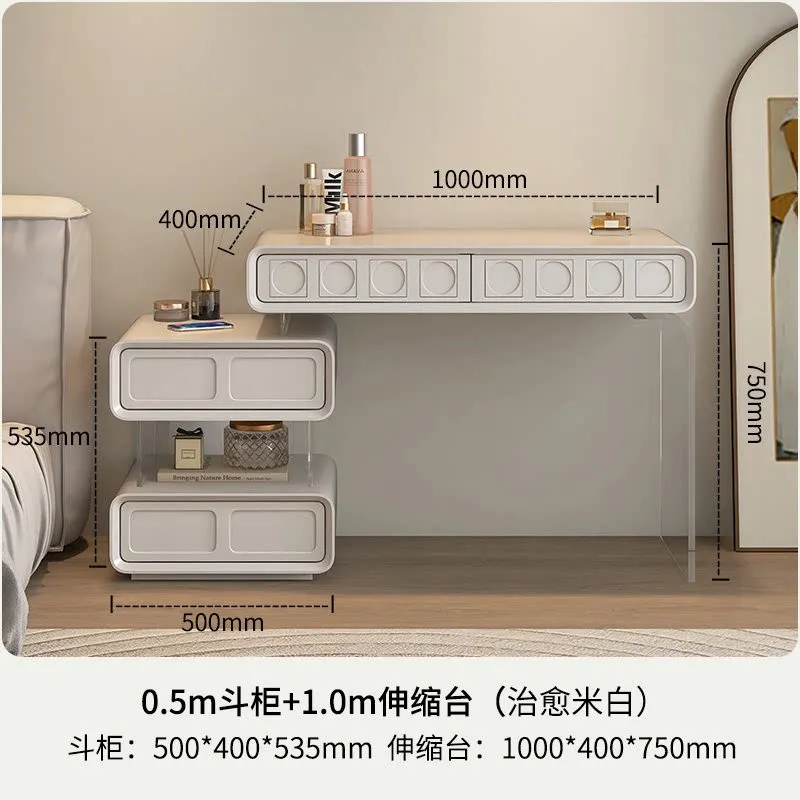 8 minimalist paint suspension dresser chest integrated bedroom simple solid wood retractable makeup table