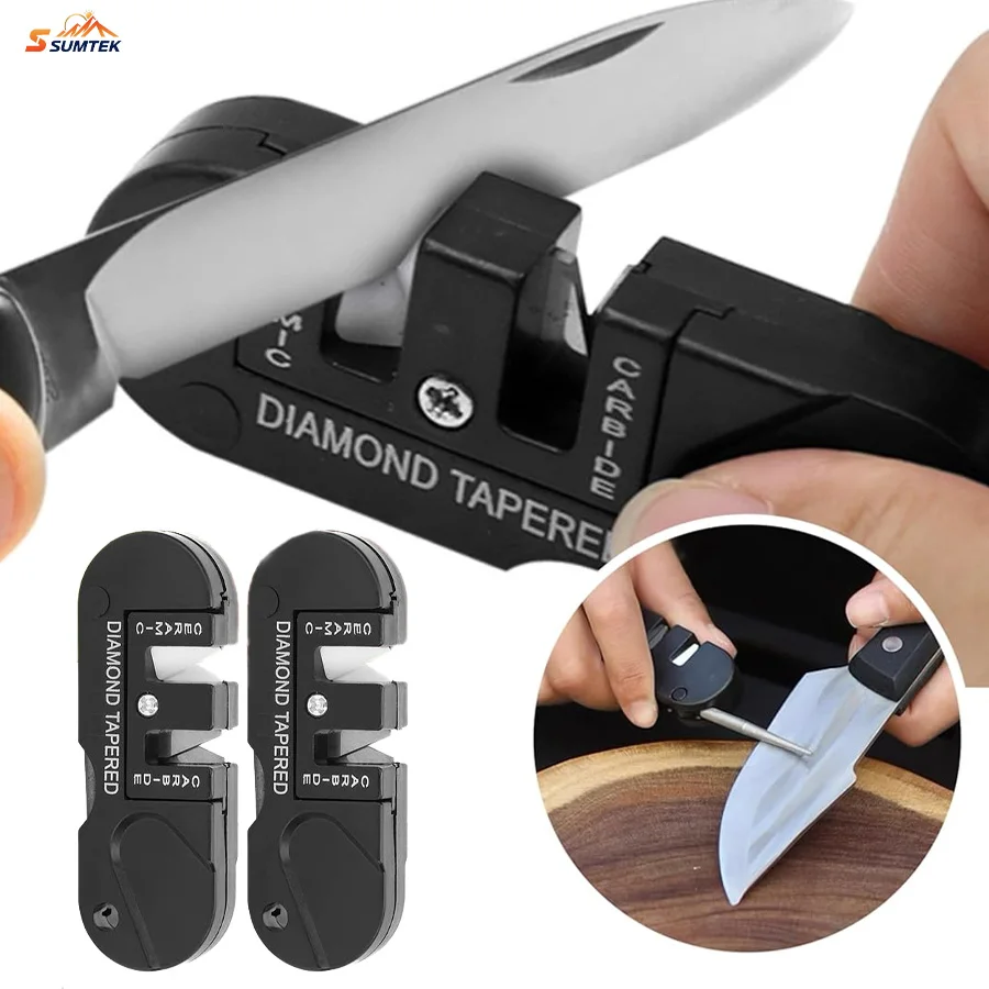 

4-in-1 Multifunctional Sharpening Tool Set,Portable Sharpening Stone for Outdoor,Camping,Kitchen & Hunting Hiking Essential