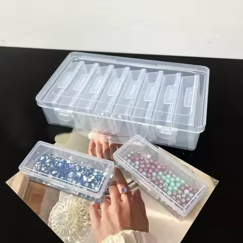 6/8/12 grid of DIY beading craftsdiamond paint bead , jewelry products display box, parts tool small accessories storage box