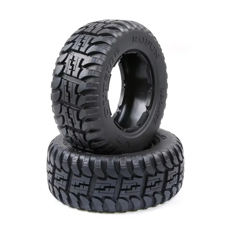 Front & Rear All Terrain Tire Rubber Tyre for 1/5 HPI ROVAN ROFUN Baja 5T 5SC