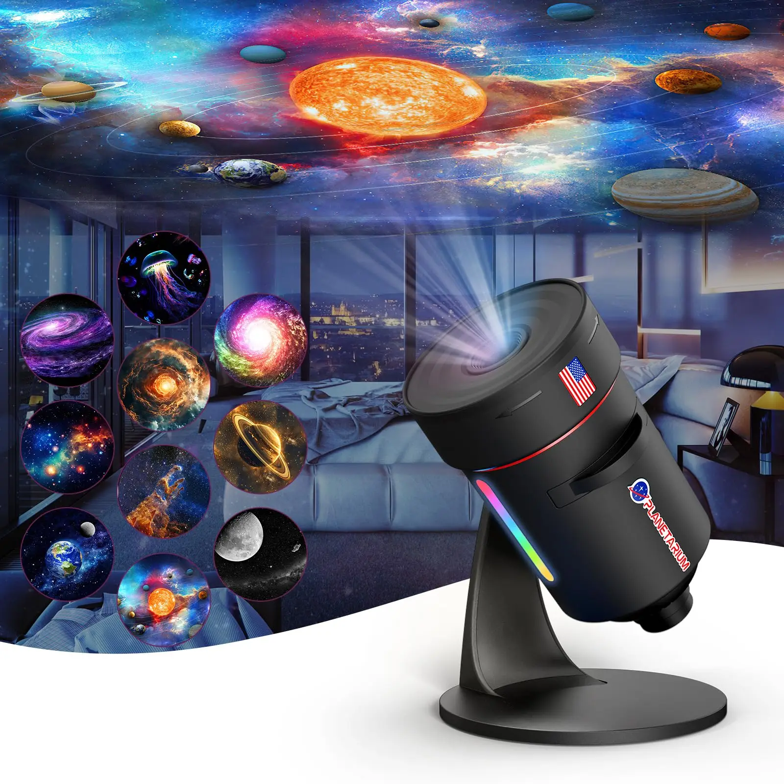 

2025 upgrade the latest home planetarium projector high definition projection movie night light projector bedroom galaxy projector light