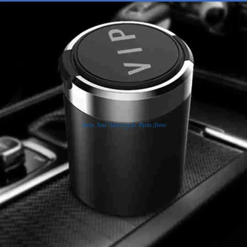 

P9FD Car Cigarette Ashtray Portable Smokeless Sealed Design for Most Car Cup Holder