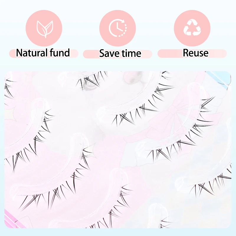 5 ペア V 字型ナチュラルつけまつげ透明幹 3D 韓国マンガまつげアイメイクまつげ女の子のための