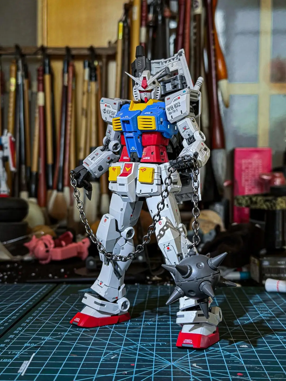 In Voorraad Originele FAT CAT Model MG 1/100 RX-78-2 Ver.2.0 Plastic Model Kits Action Anime Figuur Collectie Robot Speelgoed Geschenken