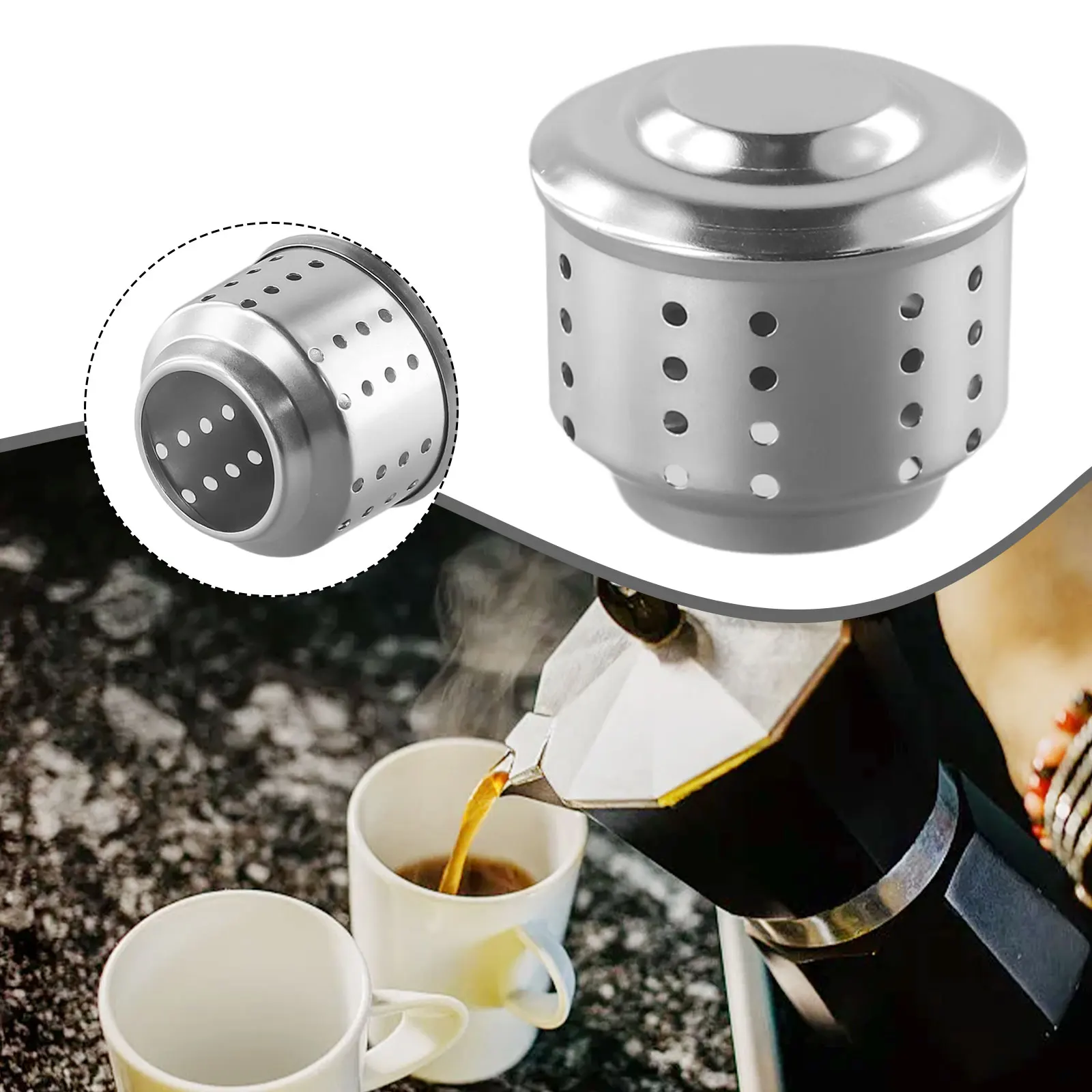 Anti Corrosive Stainless Steel Splash Guard for Moka Pots Unique Design for Minimal Splashing Convenient and Easy to Clean