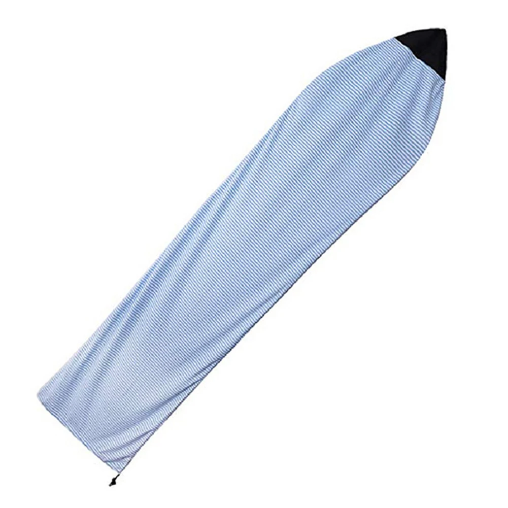 1 Pcs Striped Pattern Surfboard Sock Cover Striped Flannel Drawstring Carry Case Surf Cover Water Sports For Shortboard Tool