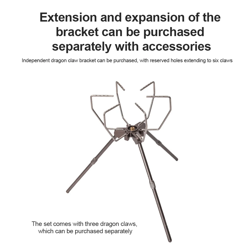 Card Type Gas Furnace Bracket Adjustable Height Single Stove Extension Bracket Portable Gas Canister Stand for Outdoor Cooking