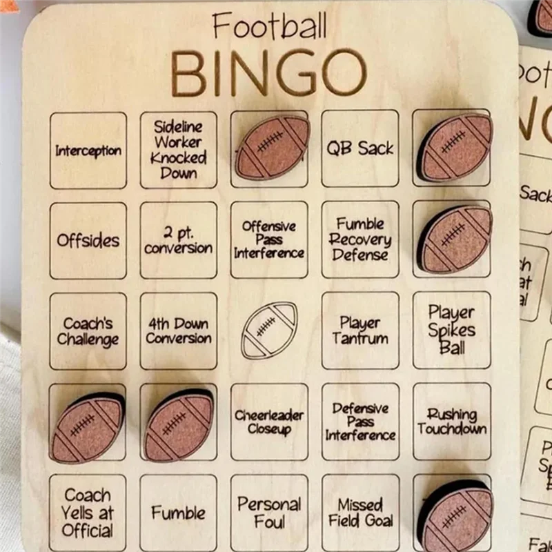 

NALFI-футбольная игра в бинго, деревянная игра в бинго с футбольной тематикой, настольная игра с тиковым пальцем, спортивные бинго, семейная игра с картами в бинго