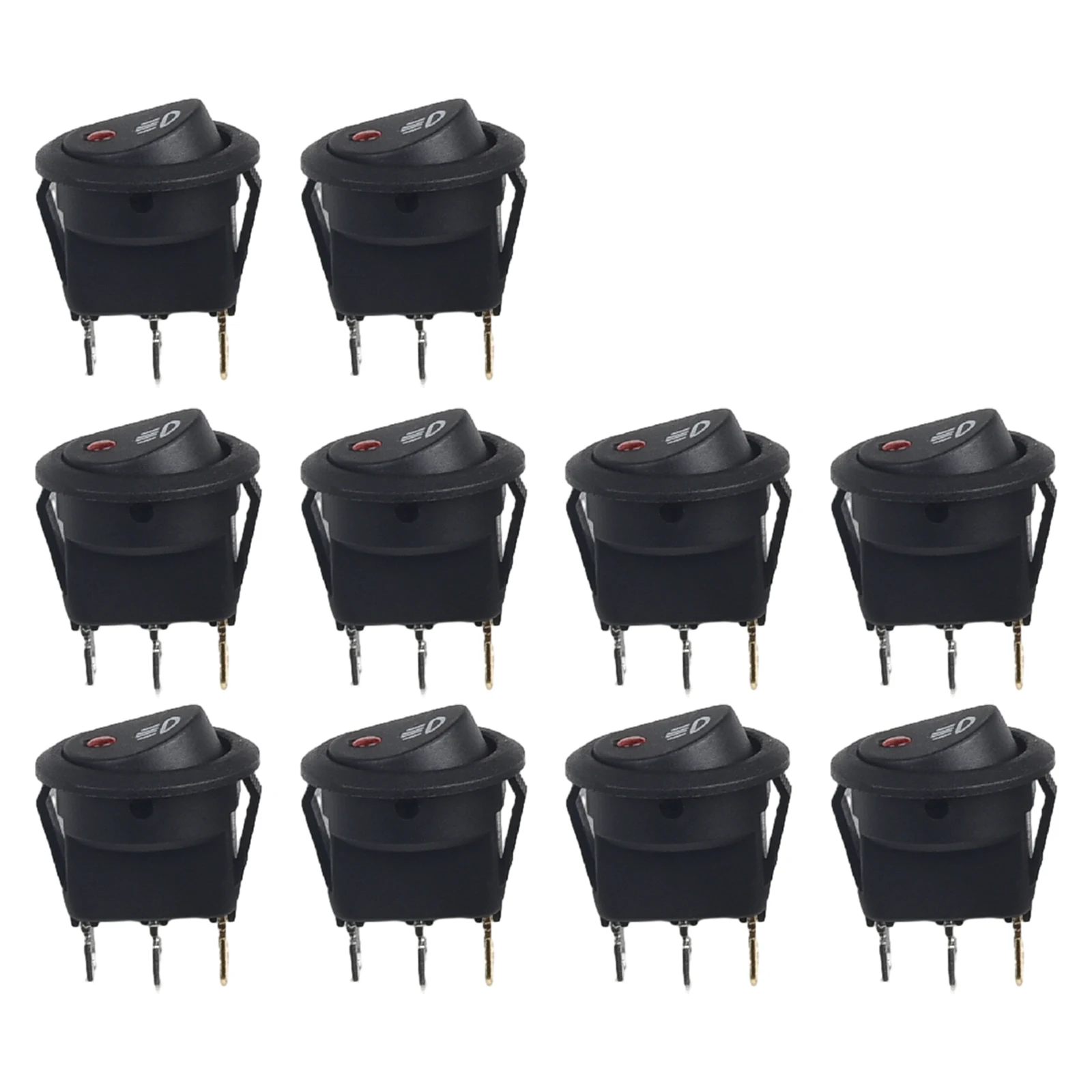 Set Fog Light Switch Van Accessories Car Replacement Spare Easy Installation 20A Red Light 23x23mm ABS Plastic