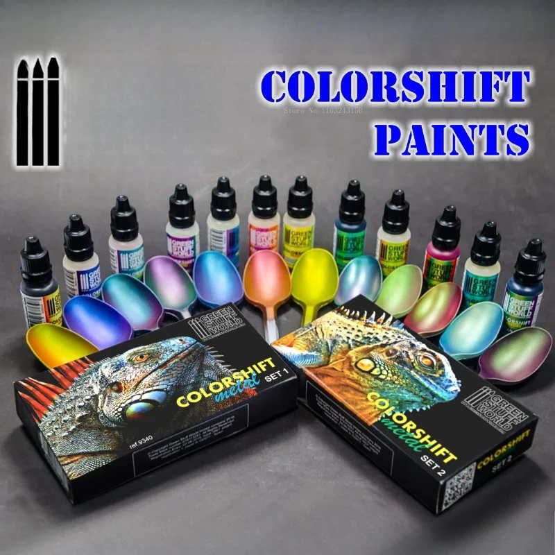 17ML/6 Colors Water-based Acrylic Paint Set Handmade DIY Miniature Statue Mechanical Armor Model Doodle Coloring Model Paint