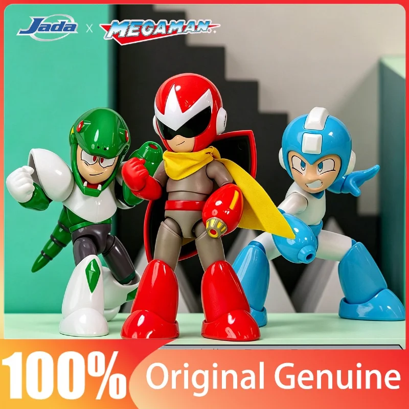 

Jada 1/12 Mega Man Twin Laser Snake Man Proto Man Articulated Action Figure Toy Collectible Gift for Boys
