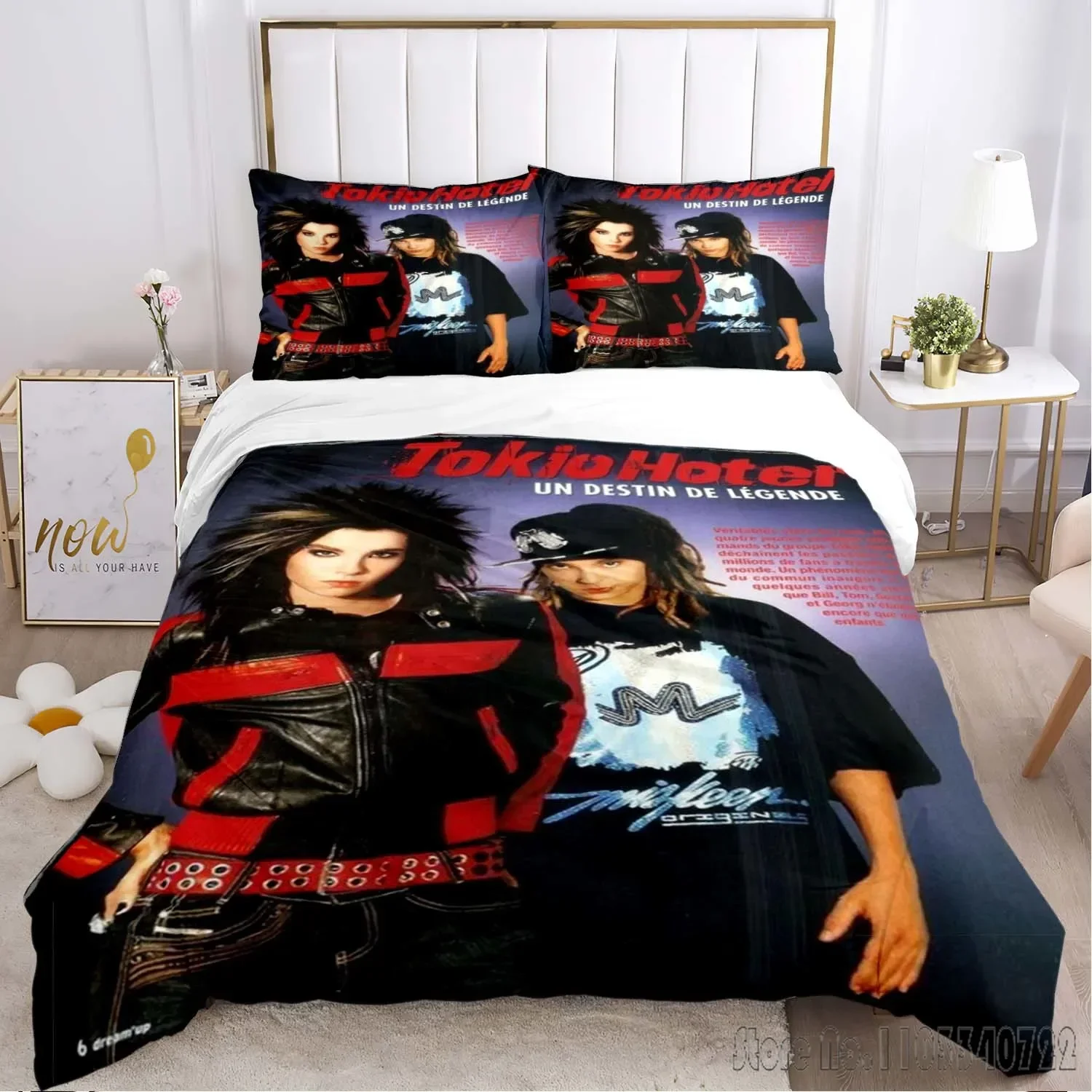 Tokio Hotel Bedding Set Single Twin Duvet Cover Set HD Comforter Cover for Kids Bedding Sets Bedclothes Bedroom Decor