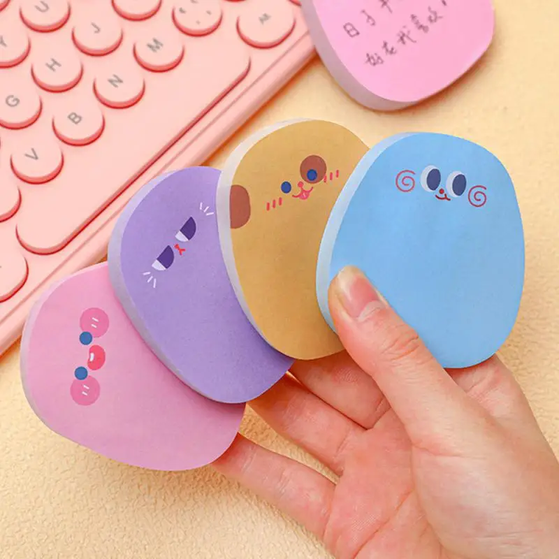 60sheets Sticky Notes Cute Cartoon Colorful Memo Pad Ins Kawaii Stationery Posted Tabs Its Memo Message Paper School Supplies