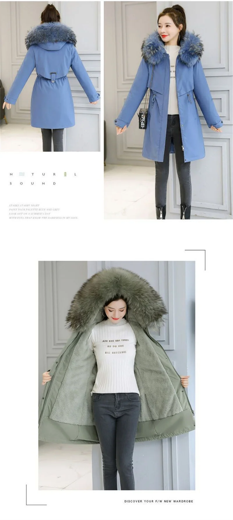 New Winter Jacket Women's Parkas Thick Warm Fur Lining Long Parka Female Hooded Padded Coat Outwear Female Windbreakers 6XL
